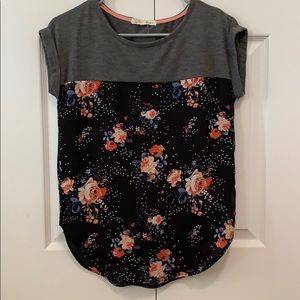 Rewind Shirt-Gray & Floral🌺